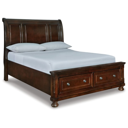 Queen Sleigh Storage Bed