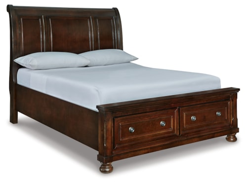Queen Sleigh Storage Bed