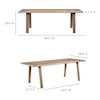 Moe's Home Collection Malibu Malibu Dining Table White Oak