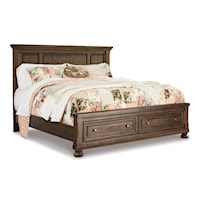 California King Panel Bed with Storage