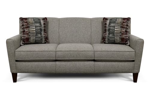 Transitional Sofa with High Tapered Legs