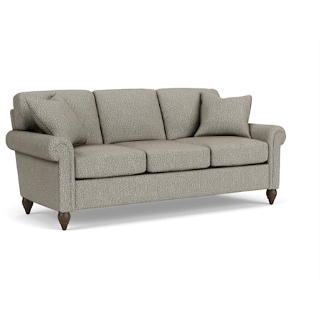Transitional 3-Seat Sofa with Rolled Arms