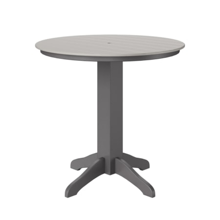 48" Pedestal Pub Table w/Umbrella Hole