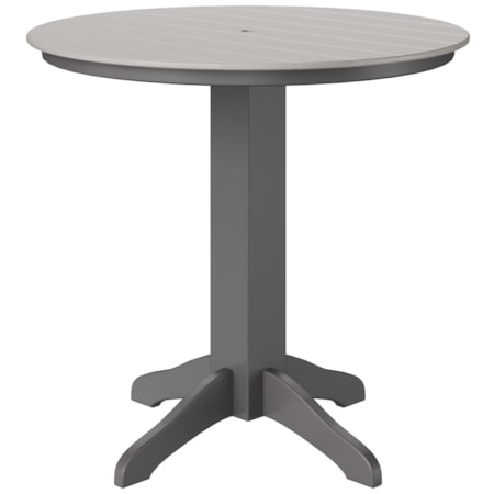 48" Pedestal Pub Table w/Umbrella Hole
