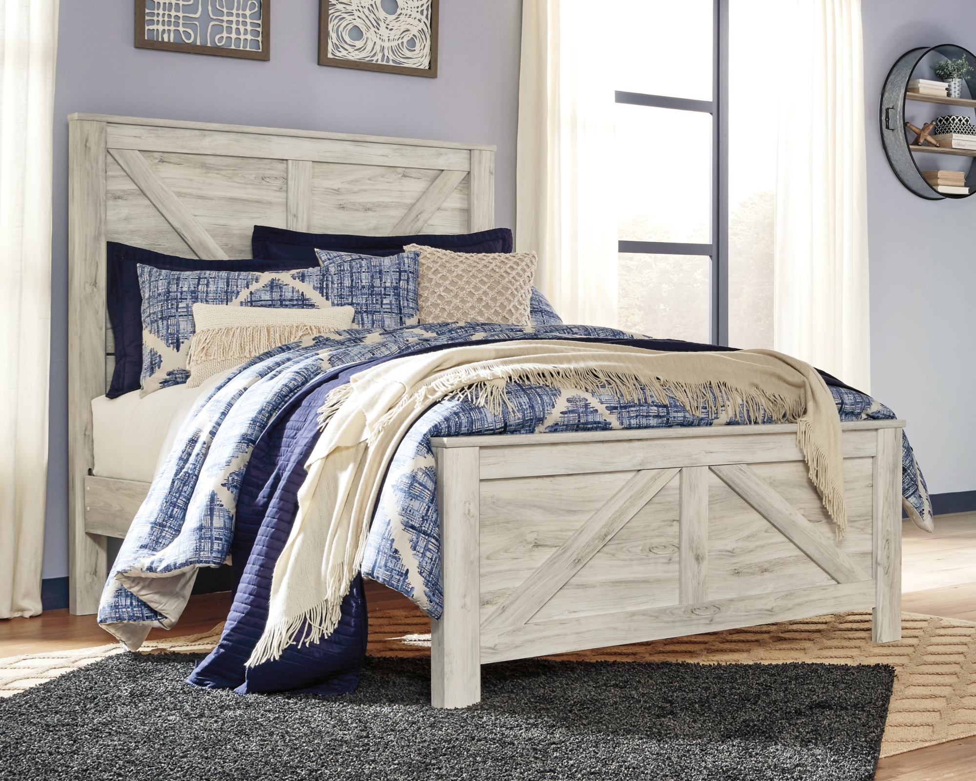 Queen Crossbuck Panel Bed