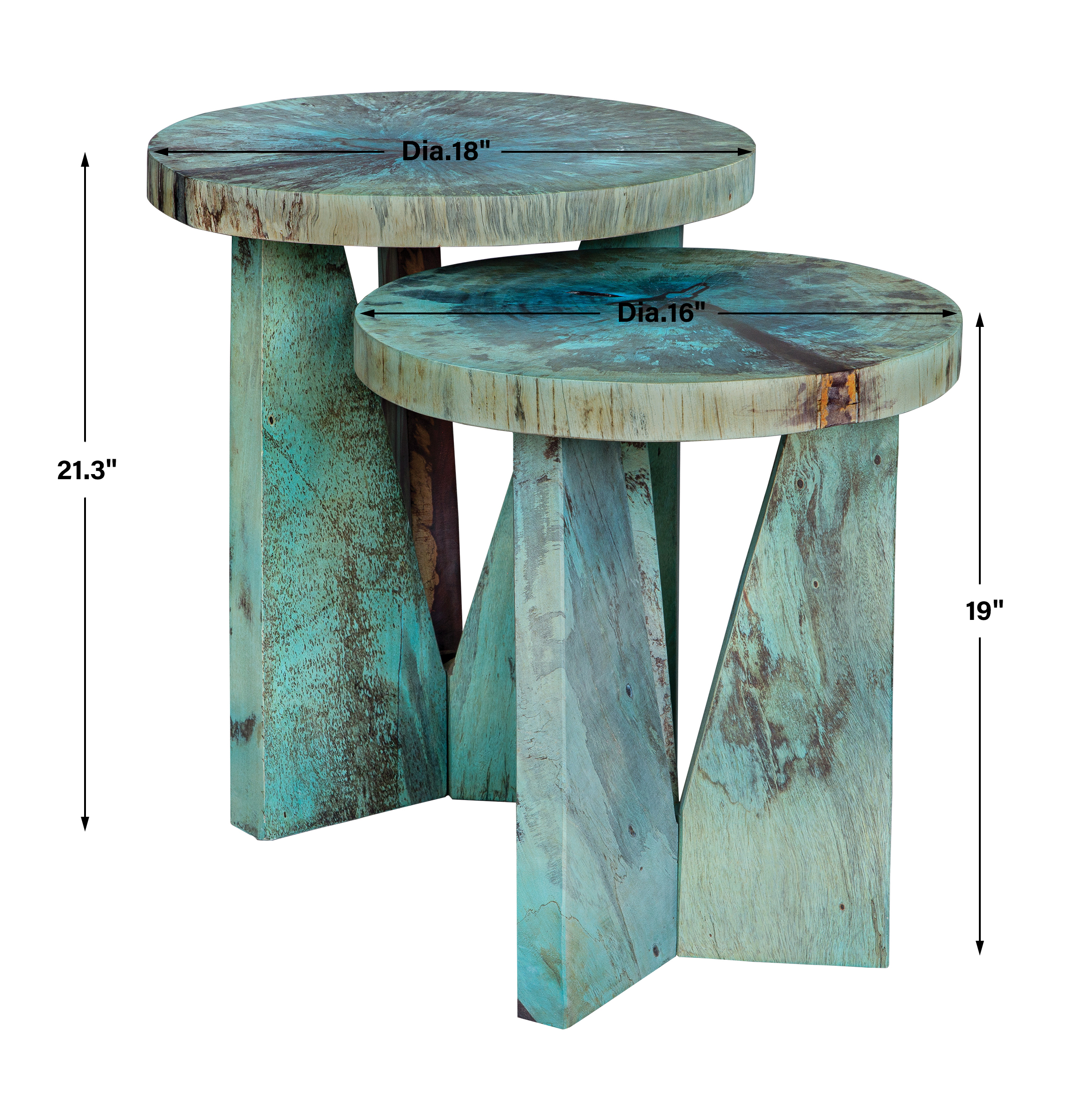 Uttermost Nadette Nadette Blue Nesting Tables S/2