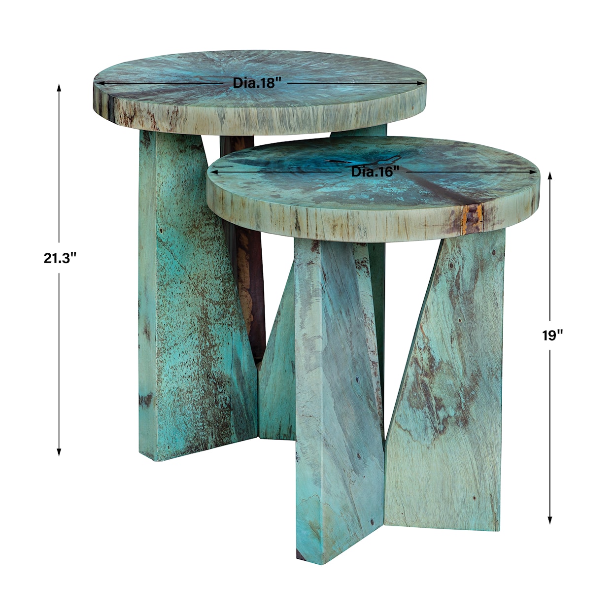 Uttermost Nadette Nadette Blue Nesting Tables S/2