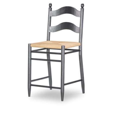 Rush Seat Ladder Back Counter Height Chair
