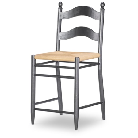Rush Seat Ladder Back Counter Height Chair
