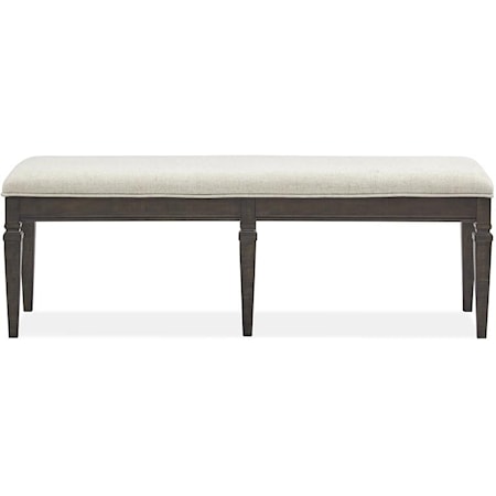 Transitional Upholstered Bench with Storage 