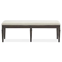 Transitional Upholstered Bench with Storage 