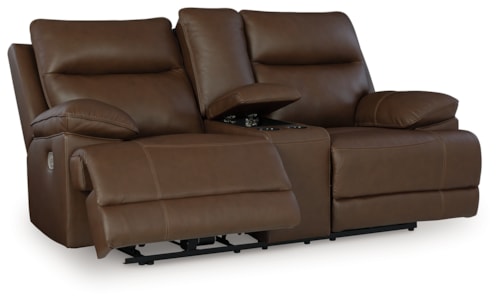 Power Reclining Loveseat w/ Console & Adj Headrests