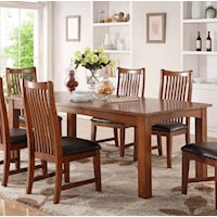 Mission-Style Dining Table with 18" Butterfly Leaf