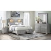 Global Furniture Tiffany King Storage Bed with Built-In Lamps