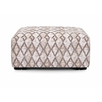Transitional Square Ottoman with Button Tufts