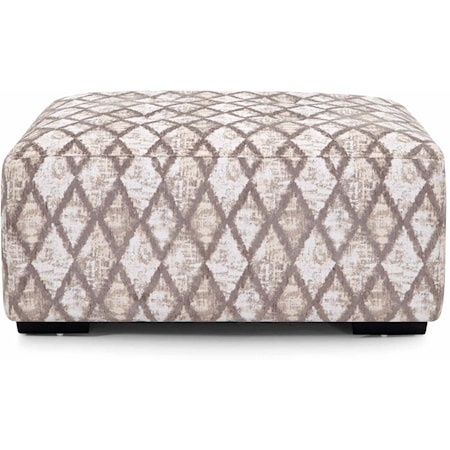 Square Ottoman with Button Tufts