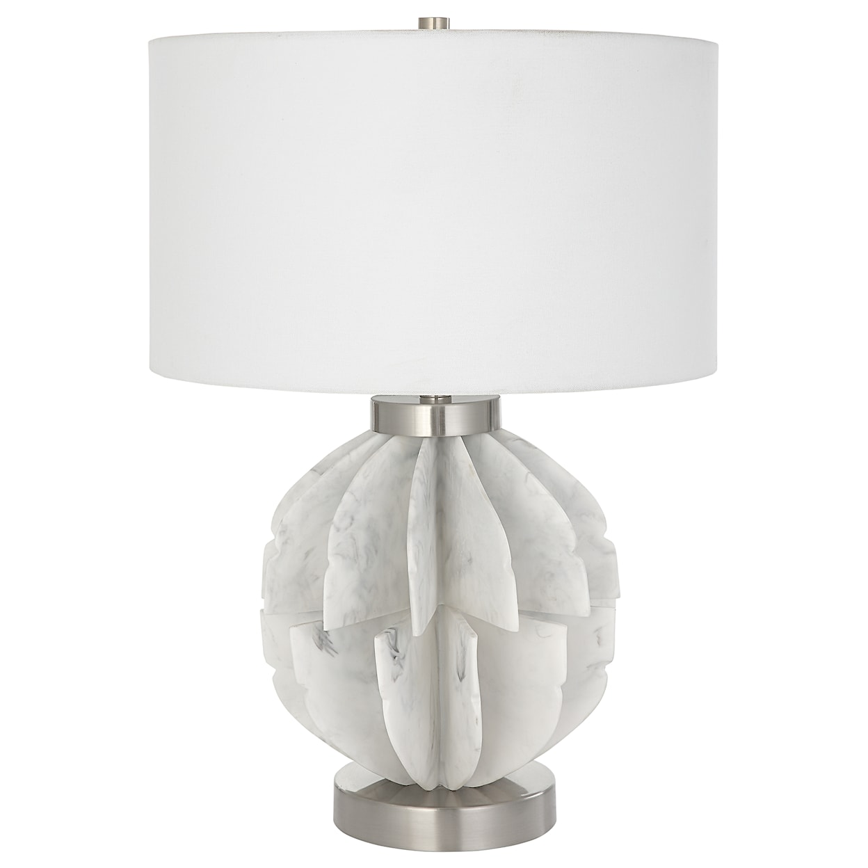 Uttermost Repetition Repetition White Marble Table Lamp