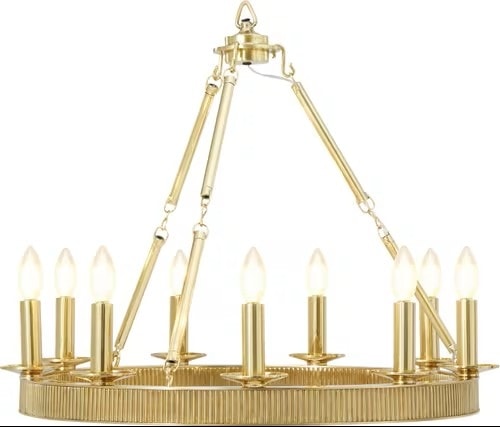 Transitional Round 9-Light Chandelier