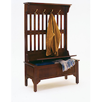 Casual Hall Tree Coat Rack with Bench