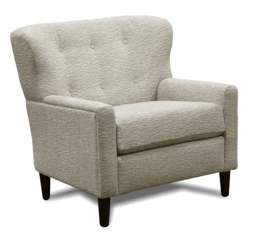 Transitional Button Tufted Accent Chair