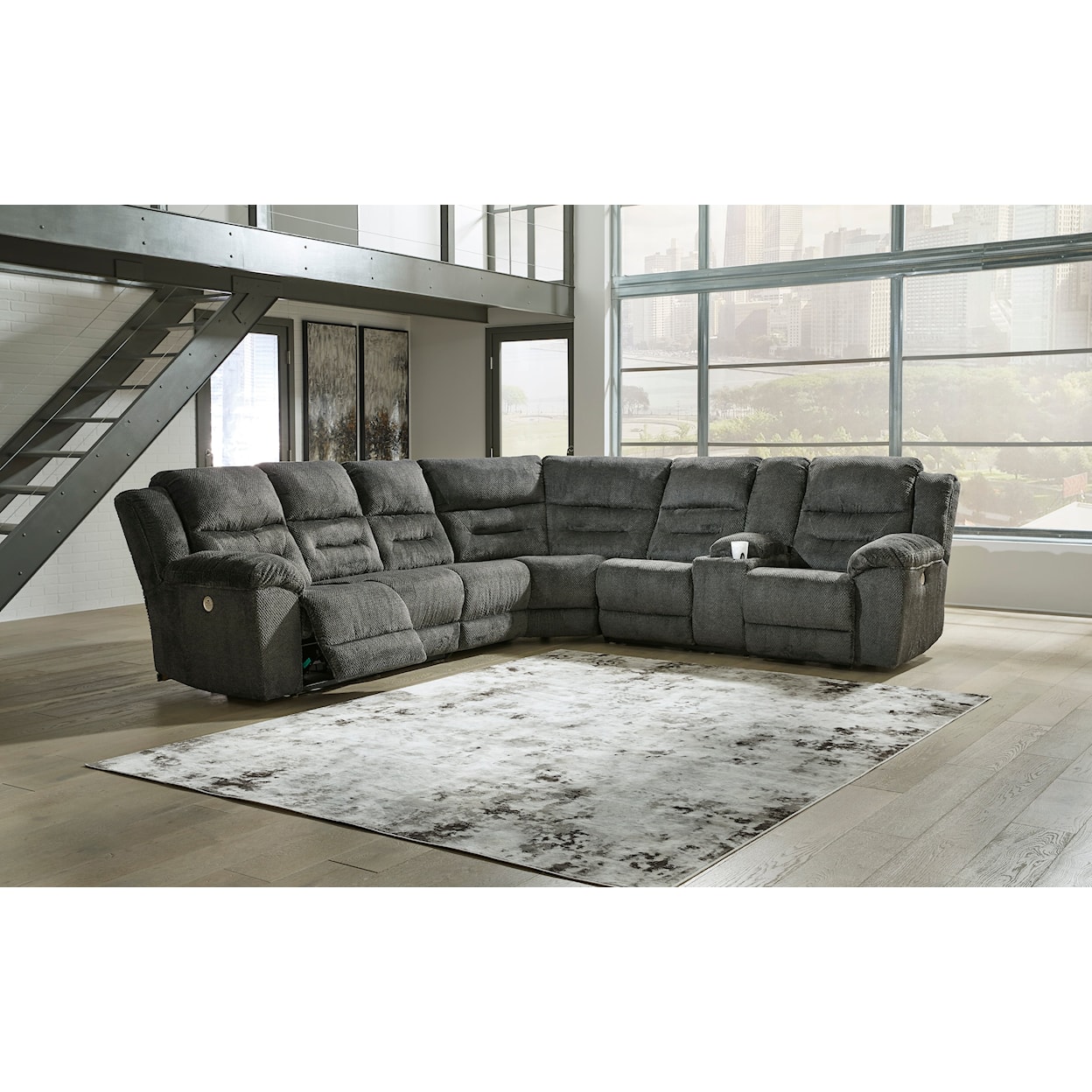 Ashley Furniture Signature Design Nettington 4-Piece Power Reclining Sectional