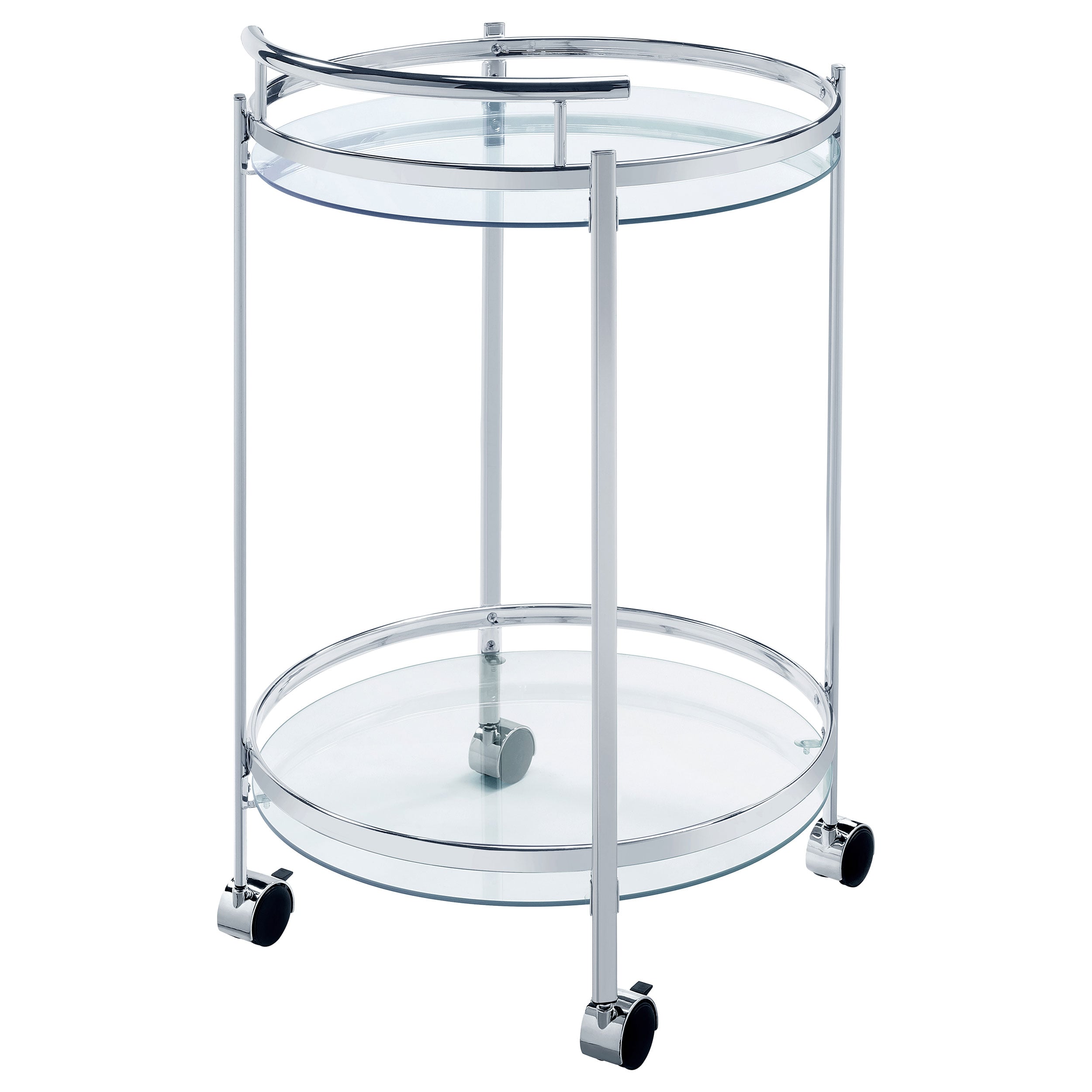Coaster Chrissy Chrissy Glass Shelf Bar Cart