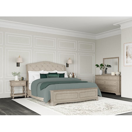 4-Piece King Sleigh Bedroom Set