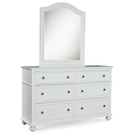 Dresser and Mirror Set