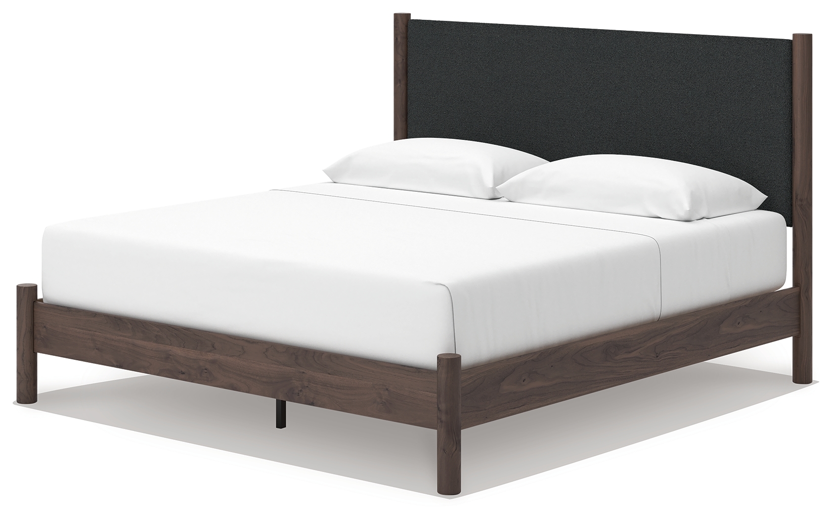 King Upholstered Panel Platform Bed