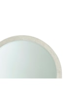 Theodore Alexander Breeze Round Wall Mirror with Pine Wood Trin