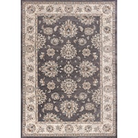 7'7" X 5'3" Grey/Ivory Kashan Area Rug