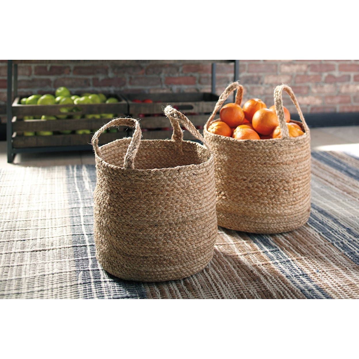 Ashley Furniture Signature Design Accents Brayton Natural Basket Set