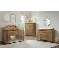 Rustic 3-Piece Bedroom Set with Crib