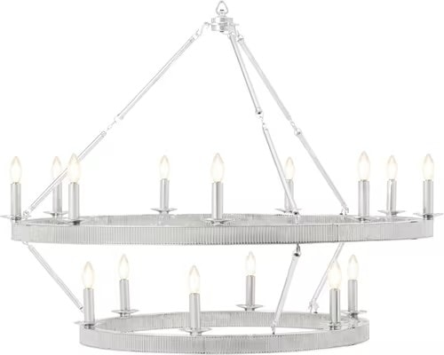 Transitional Stack 15-Light Chandelier