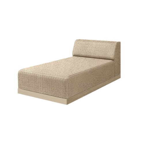 Padded Armless Chaise Section With Woven In Reticulated Foam - Barley / Flax