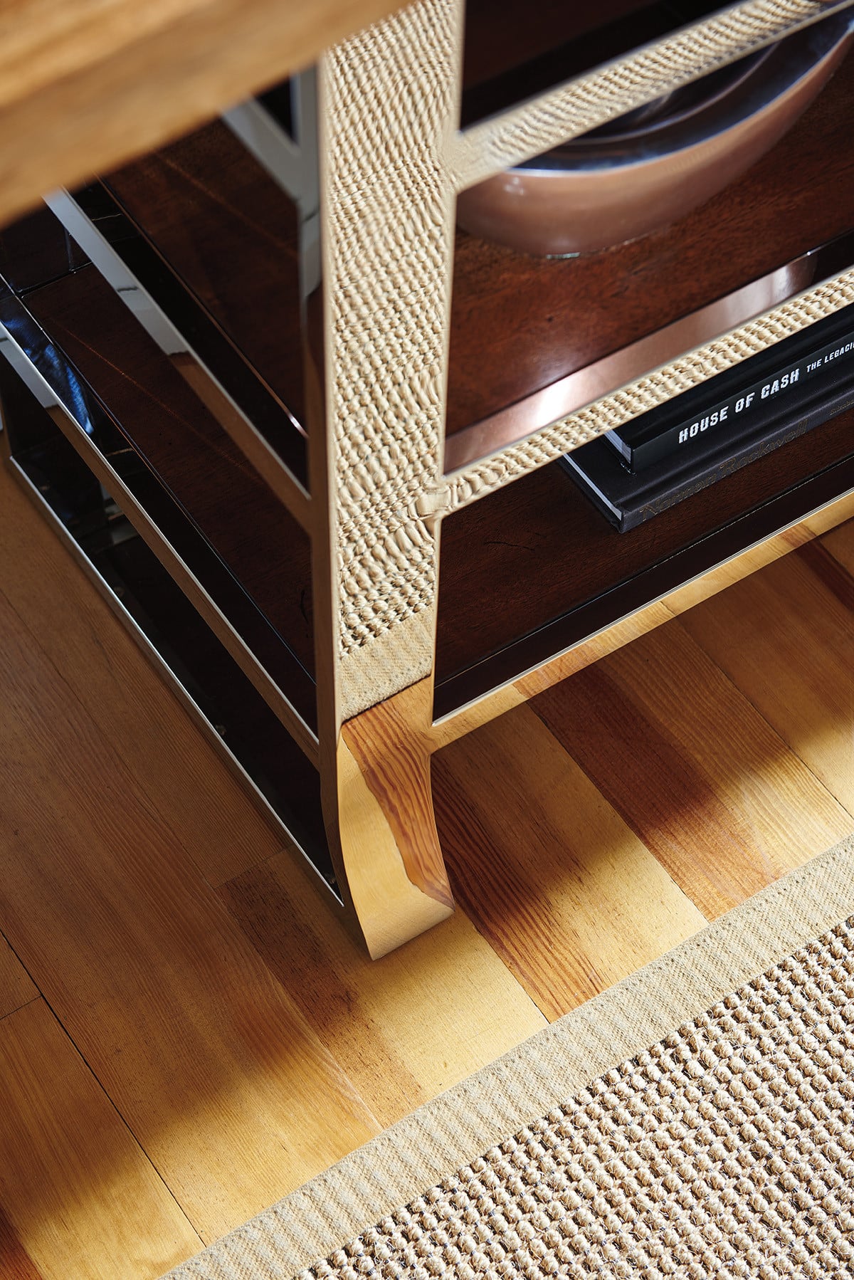 Sligh Studio Designs Media Console with Stainless Steel Base