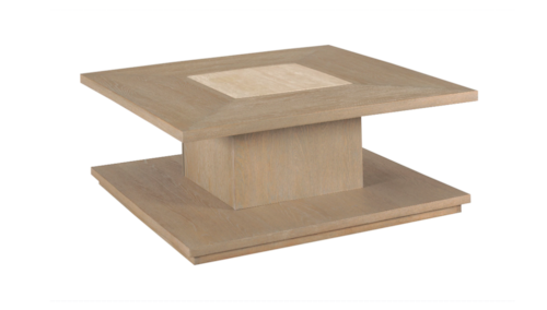 Transitional Square Coffee Table