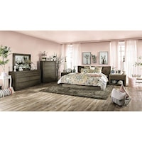 Transitional 6-Piece King Bedroom Set with Two Nightstands