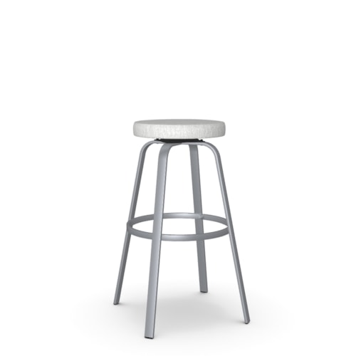 Contemporary Spectator Height Stool with Upholstered Seat