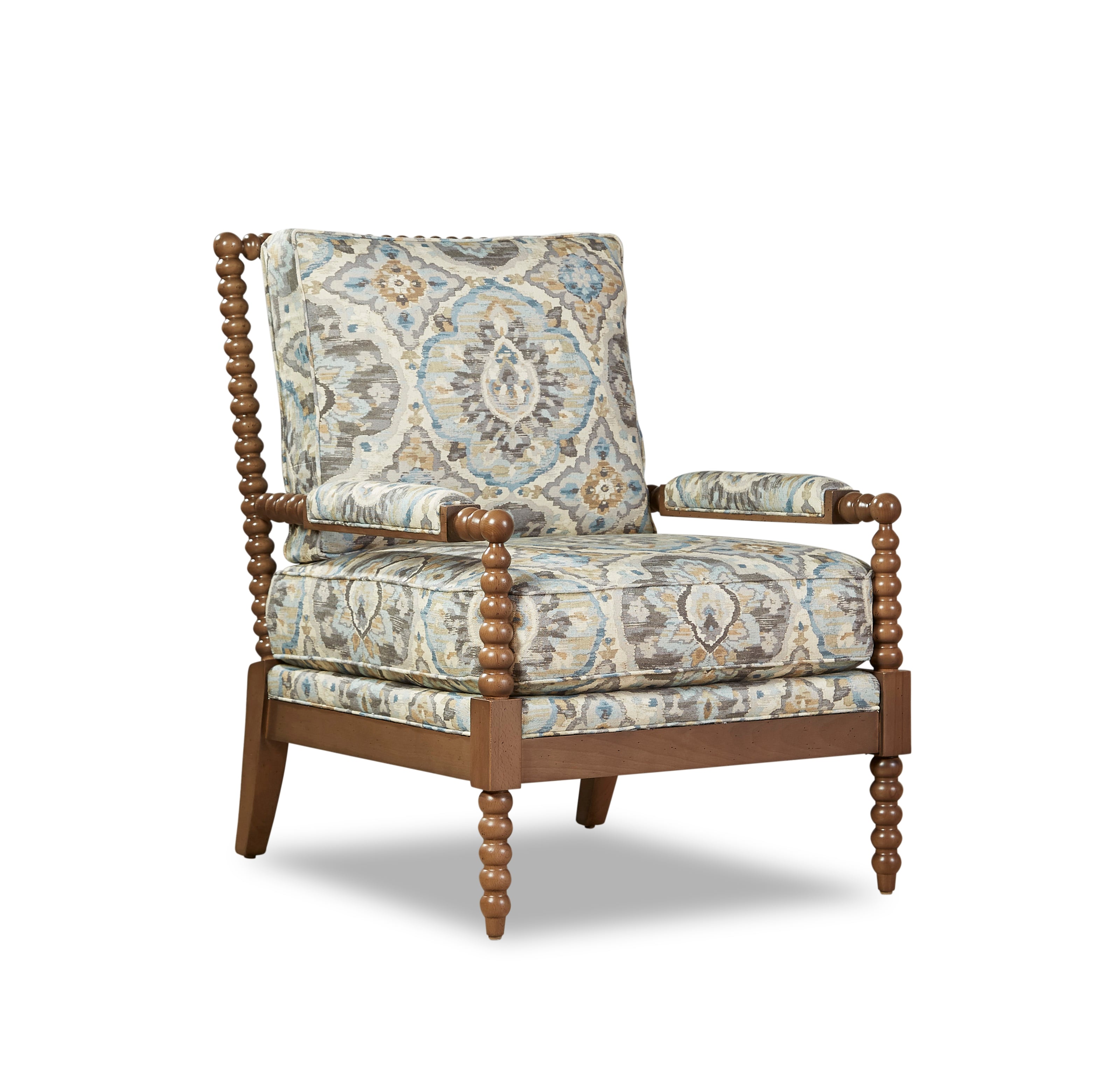 Traditional Wood Chair with Spool Turning