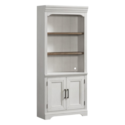 Cottage Bunching Bookcase with Doors and Adjustable Shelving