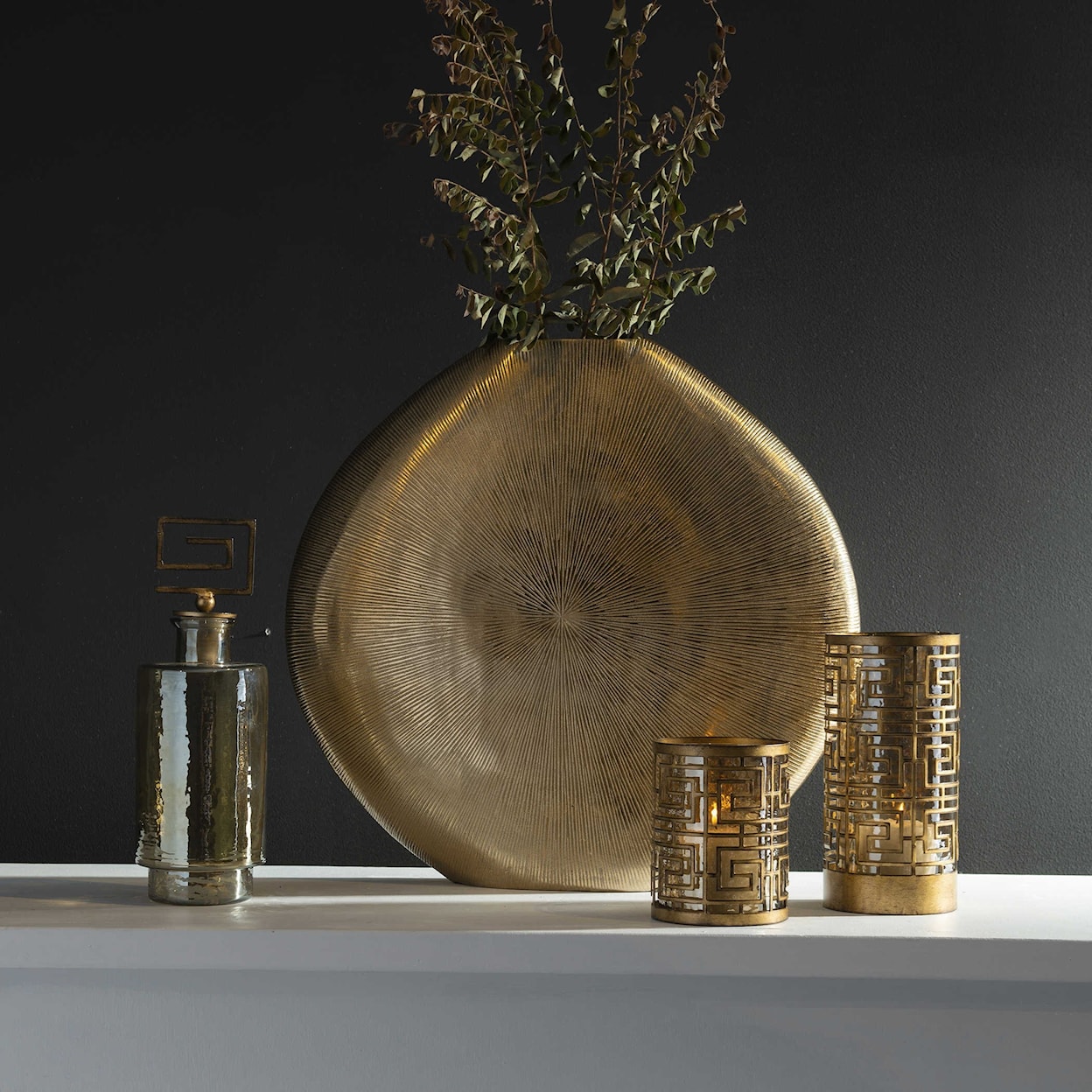 Uttermost Accessories - Vases and Urns Gretchen Gold Vase