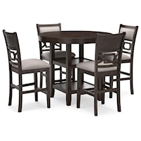 Counter Height Dining Table And 4 Barstools (Set Of 5)