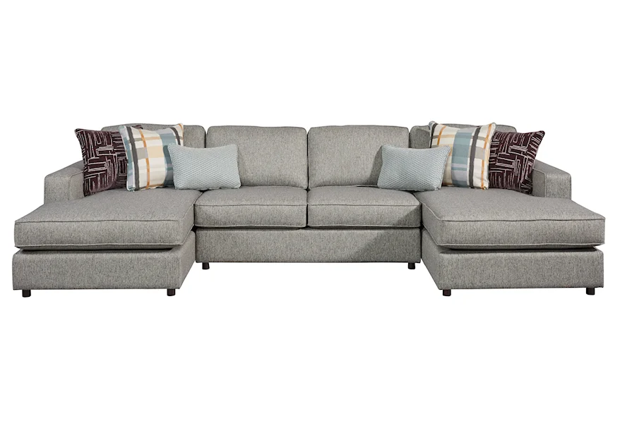2061 SILVERSMITH QUARTZ 3-Piece Dual Chaise Sectional by Fusion Furniture at Rooms and Rest
