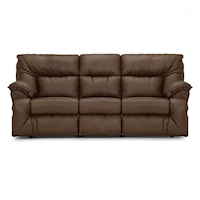 Casual Manual Reclining Sofa with Drop Down Table