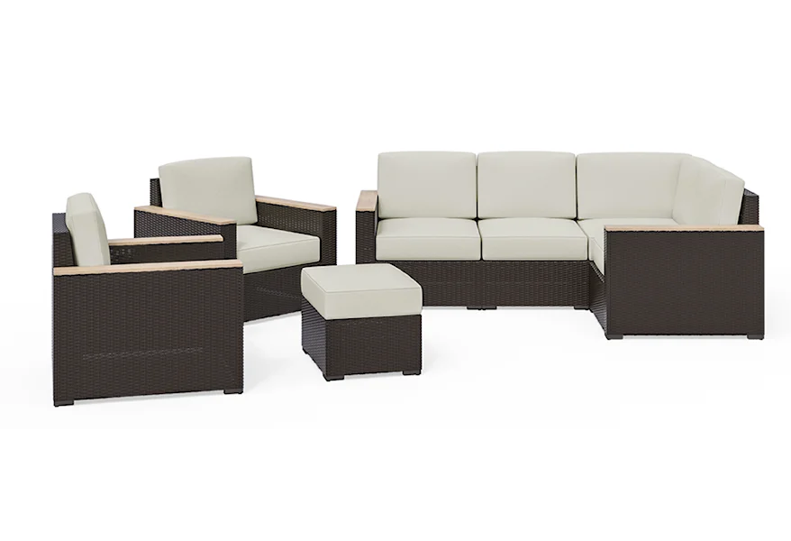 Palm Springs Outdoor Sectional Sofa and Arm Chair Set by homestyles at Sam Levitz Furniture