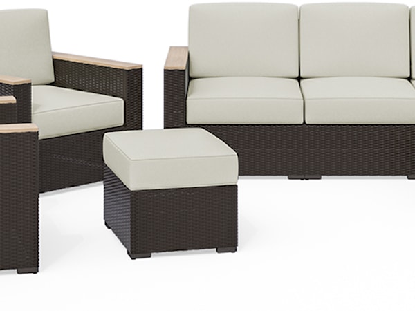 Outdoor Sectional Sofa and Arm Chair Set