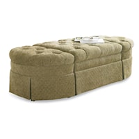 Traditional Center Ottoman with Tufting