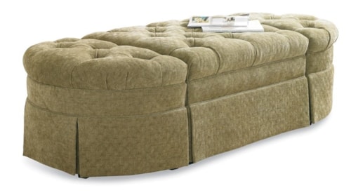 Traditional Center Ottoman with Tufting