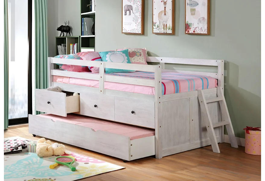 Anisa Twin Loft Bed by Furniture of America at Dream Home Interiors